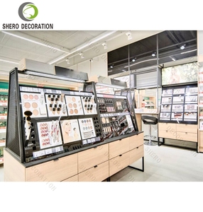 Diseño de cuidado de la piel, tienda de cosméticos moderna, muebles, organizador de perfumes, estante de iluminación Led, estante de suelo, soporte de exhibición de <span class=keywords><strong>maquillaje</strong></span> de belleza - Product Image 3