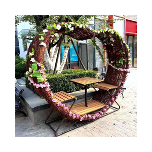 Fabrik Direkt verkaufs park Vergnügung spark Homesay Outdoor-Stimmung wie stroh gedeckte Liebe runden Tisch und Stuhl - Product Image 1