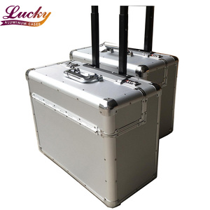 New Phong Cách Cứng Nhôm Máy Tính Xách Tay Kinh Doanh Con Lăn Ngắn Gọn Trường Hợp Xe Đẩy Nghề Cán Thí Điểm Trường Hợp Cho Du Lịch - Product Image 3