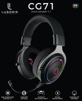Casque de jeu sans fil Aesonic 2.4G Tri-mode avec éclairage RGB et connexion filaire pour téléphone portable PJT-DEP2517