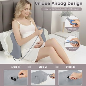 Oreiller de maternité pour dormeurs latéraux avec soutien lombaire pour femmes enceintes, en mousse à mémoire de forme et soie glacée, à coutures transfrontalières - Product Image 4