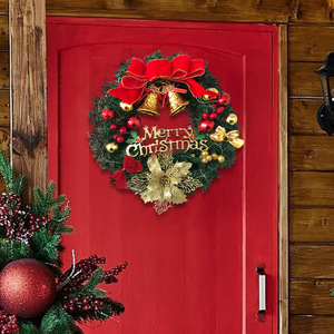 Venta Directa: Corona Navideña de 40cm con Luz, Nuevo Producto, Decoración de PVC para Escenarios, Adorno de Corona - Product Image 3