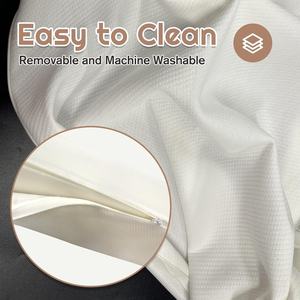 Almohada de cuña de cama de 1,6 pulgadas tamaño King, cojín Lumbar con cremallera lavable extraíble para relleno de huecos para cabecero, sofá cama - Product Image 4