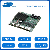 Procesador Celeron Pfsence Firewall Placa base de fibra óptica con 4 puertos Gigabit Ethernet para enrutador