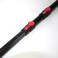 Perche télescopique multi-sections non conductrice en fibre de verre de 30 pieds pour le nettoyage des façades et des fenêtres