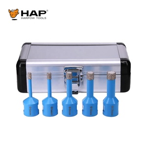 5 pièces Kit de foret à noyau de diamant 5MM 6MM 8MM 10MM 12MM boîtier en aluminium sous vide diamant scie cloche ensemble Cutter pour marbre carrelage verre - Product Image 2