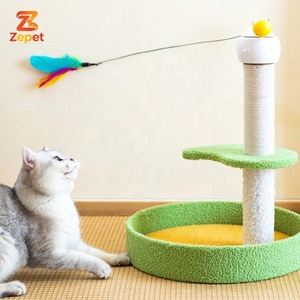 <span class=keywords><strong>Arbre</strong></span> à <span class=keywords><strong>chat</strong></span> à trois niveaux, griffoir et jouet pour <span class=keywords><strong>chat</strong></span>, vente chaude - Product Image 2