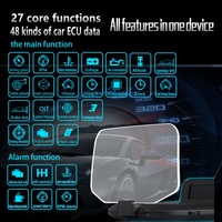 Navigation Bluetooth via application HUD, optique à forme libre sans effet fantôme, GPS OBD2 double mode, luminosité automatique pour voitures 12V/24V