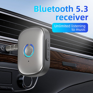BT 5.3 Transmitter AUX Blue Tooth <strong>Receiver</strong> <strong>2</strong> <strong>in</strong> <strong>1</strong> 3.5mm Auto <strong>Audio</strong> Adapter Car Kit Universal Mp3 Silver Wireless Adapter for Car - Product Image 2