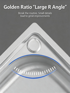 <span class=keywords><strong>Évier</strong></span> de cuisine en acier inoxydable, cuve carrée, simple, à encastrer sous plan, installation à deux trous, surface brossée, design moderne - Product Image 5