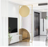 Paravent en acier inoxydable brossé, découpe laser, décor floral de luxe, anti-rouille, par Star Products