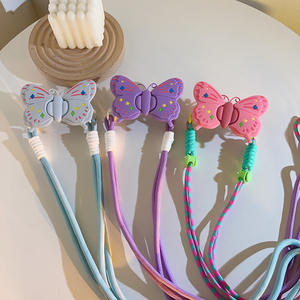 Cute Butterfly Cell <b>Phone</b> Strap Adjustable Rope Shoulder CrossBody Hanging Chain Back Clip Anti-lost <b>Lanyard</b> for iphone - Product Image 5