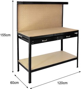 Pegboard 서랍을 가진 차고 작업대 선반 자유로운 40 걸이 DIY 작업장을 가진 벤치 강철 공구 저장 역 단위 - Product Image 2