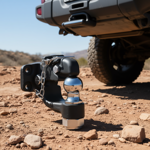 Boule d'attelage combinée de 2 pouces pour anneau de lunette de 2,5 à 3 pouces, capacité de 20 000 lb, supports d'attelage - Product Image 2