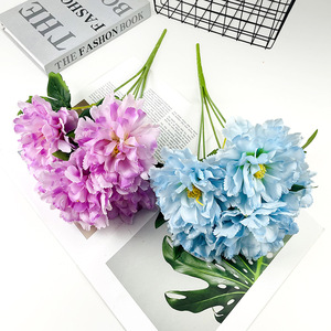 <b>Artificial</b> <b>Peony</b> Bouquet 5-Head 39cm Wedding Home Decor Floral Arrangement - Product Image 3