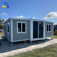 Maison modulaire extensible à double aile, villa préfabriquée, maison pliable en panneaux sandwich, prête à être expédiée