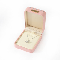 Boîte à collier haut de gamme, emballage cadeau de luxe pour bijoux, boîte rigide à rabat avec insert en velours, logo personnalisé en couleur accepté, vente en gros