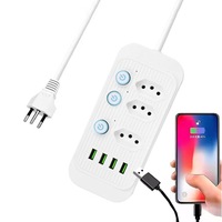 Multiprise export spécifique 3 prises 4 ports USB compatible Amérique du Sud multifonction haute puissance 220-250V