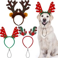Noël Pet Chapeaux Antler Chien Chapeau De Noël Fête D'hiver Dress-Up Antler Bandeau Hiver Animal Motif Pet Fournitures