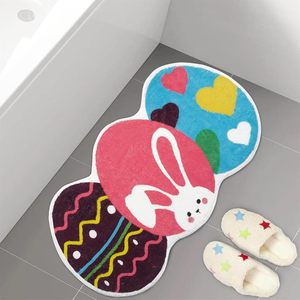 <span class=keywords><strong>Tapis</strong></span> de bain antidérapant avec imprimé lapin de Pâques, <span class=keywords><strong>tapis</strong></span> de sol absorbant et doux pour salon, chambre à coucher, salle de bain, paillasson - Product Image 3