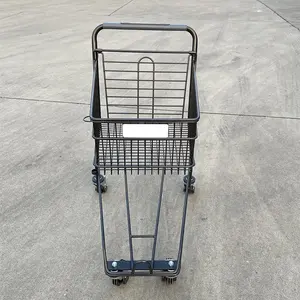 トップ品質和風イオンブラックコーティングメタルショッピングカートショッピングトロリー - Product Image 2