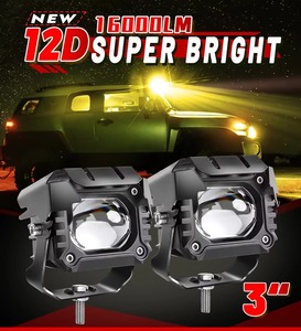 LED Auxiliary <b>Light</b> Projector Work Lamp White Yellow Beam Motorcycle Off Road Driving <b>Light</b> - Product Image 2
