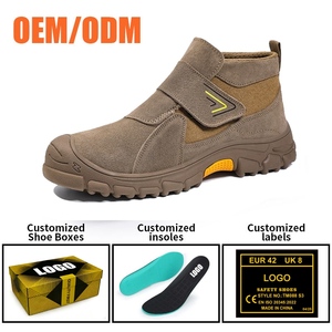 Chaussures de sécurité pour soudeurs Tiger Master, antidérapantes, résistantes à l'huile, à embout large en acier, anti-perforation, protection contre les étincelles, en cuir suédé, sans lacets - Product Image 3