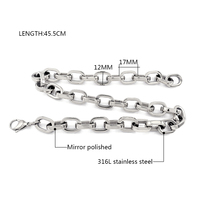 Collier de chaîne à maillons créatifs avec ensemble de bracelets Collier de 45.5cm de long en argent Bracelet personnalisé en or Bijoux de fête Cadeaux pour amoureux