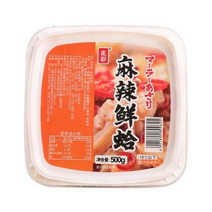 Hua Cai, 500g, almejas frescas picantes con sabor, compañero de cocina japonesa listo para comer con guarnición de mariscos de pulpo Wasabi - Product Image 1