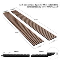 Panneaux muraux insonorisants en bois en gros, panneaux muraux acoustiques intérieurs en bois, panneaux acoustiques européens en polyester