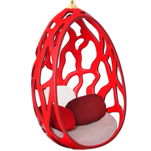 Fauteuil suspendu Qianqiu de luxe haut de gamme, en tissu, design moderne nid d'oiseau, créatif, pour villa, usage extérieur, 1 personne, tendance internet - Product Image 6