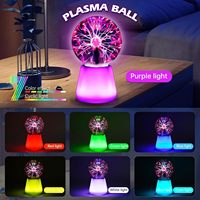 Nouvelle conception de boule de plasma à lumière RGB, boule électrostatique clignotante, lampe magique pour la maison, les fêtes en intérieur, le bureau, les cadeaux