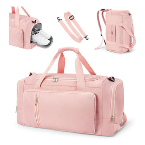 Wet Pocket Sports Gym Duffle <b>Bag</b> with Shoes Compartment Zipper Closure Casual Style for Women & <b>Men</b> Weekend Travel <b>Overnight</b> Use - Product Image 1