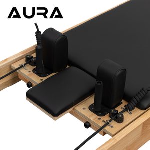 Reformer <span class=keywords><strong>de</strong></span> Pilates polyvalent en chêne avec ensemble <span class=keywords><strong>de</strong></span> Pilates, correcteur <span class=keywords><strong>de</strong></span> colonne vertébrale Pilates Caterpillar, et kits d'accessoires Pilates pour club <span class=keywords><strong>de</strong></span> fitness. - Product Image 6