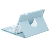 360 étui clavier rotatif pour iPad 10th 10.9 2022 avec PC à dos transparent, étui de protection pour tablette intelligente avec clavier détachable