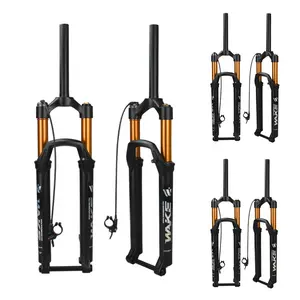 WAKE Magnesium Alloy Mountain Bicycle Air Fork 26/27.5/29inch Thru Axle Pneumatic Shock Absorption Mtb Bicycle Front Fork