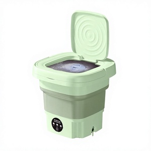 Hot Sale Underwear Socks Fully-automatic Electric Foldable Tub Laundry Washer Portable Mini <b>Folding</b> <b>Washing</b> <b>Machine</b> Spin Dry 9L - Product Image 1