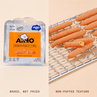 Bâtonnets de fromage 50g croustillants, faible teneur en sel, saveur œuf, collation savoureuse, sachet OEM ODM