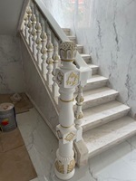Balustrade d'escalier d'intérieur et de style antique, balustrade en bois, pour européen et orange