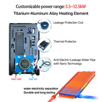 Chauffe-eau instantané électrique intelligent à affichage LED 12500W à température constante, sans réservoir, en plastique, pour usage domestique et hôtelier