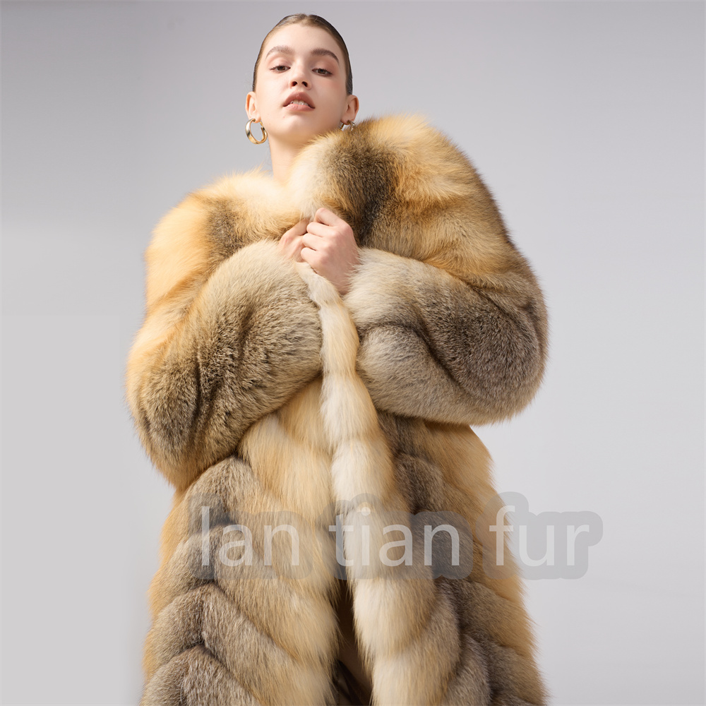 Fox Fur Coat Women's Long Winter Style Fox Fur USA