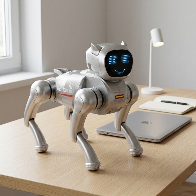 AI Robot Dog Voice Interaction Smart Emotional Companion Electronic Pet Toy With Touch Screen for Kids and Family