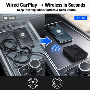 กล่อง CarPlay Smart Box ไร้สาย ระบบ Android <span class=keywords><strong>12</strong></span> AI Adapter แบรนด์สั่งทำ ODM WiFi 6 Dual Band BT5.4 Netflix YouTube Dongle สำหรับเครื่องเสียงติดรถยนต์ - Product Image 3