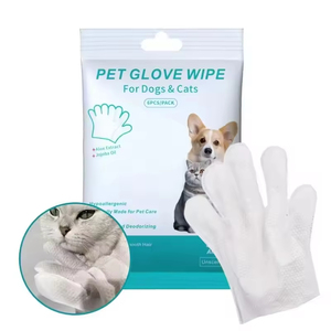 Guantes Desechables de Material Spunlace para Limpieza de Mascotas y Toallitas Húmedas Biodegradables de 15x15cm para Perros, Marca Waras - Product Image 1
