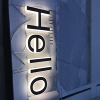 Letrero publicitario personalizado directo de fábrica, letrero con logotipo de tienda, letrero de negocios al por menor