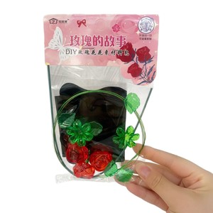 Kit de materiales para ramo de rosas, resina plástica, semihandmade, para el Día de la Madre, Qixi, San Valentín, Día del Maestro, eventos, fiestas - Product Image 5
