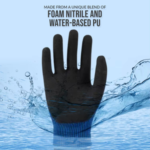Gants de sécurité enduits de PU à base d'eau pour le travail électrique Grip antidérapant avec écran tactile Gants à main - Product Image 4