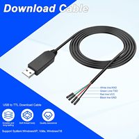 Cable Adaptador USB a TTL Serial de 3.3V, Señal TX RX, 4 Pines, Paso de 0.1 Pulgadas, Conector Hembra, Chip FT232, Compatible con Windows 10, 8, 7, XP, Vista