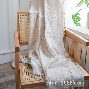 Cortina Pequeña Estilo Bohemio Retro Americano Bubaba, Diseño Transparente con Borlas y Huecos <span class=keywords><strong>para</strong></span> <span class=keywords><strong>Dormitorio</strong></span>, Sala <span class=keywords><strong>de</strong></span> Estar y <span class=keywords><strong>Ventanas</strong></span> - Product Image 6