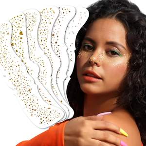 <span class=keywords><strong>Tatuaggi</strong></span> Temporanei Personalizzati con Glitter Metallici, Lentiggini Dorate e Argentate per Donne - Product Image 1